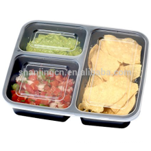 Meal Prep Bento Lunch Box Caja de almacenamiento de 3 compartimentos estancos reutilizables Caja de almacenamiento de plástico aprobada por la FDA